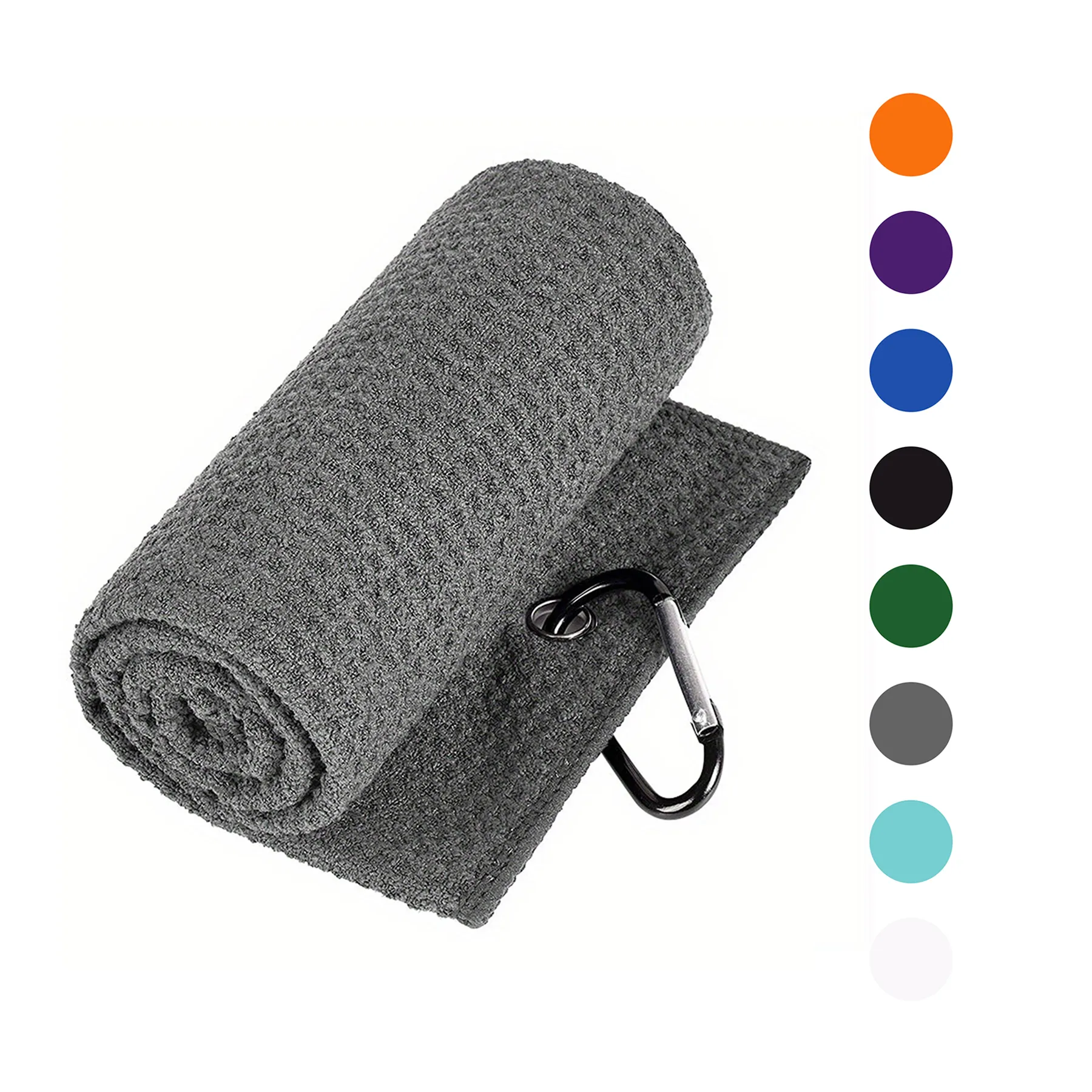 Stock wholesale 12*20 inch waffle pattern microfiber golf towel(black/lake blue/purple/orange/...)