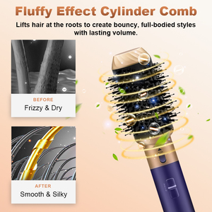 Spazzola Asciugacapelli Professionale da Salone 6 in 1, Pettine ad Aria Calda Multistyling per Capelli - Product Image 5