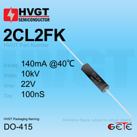 Diode redresseuse haute tension HVGT 2CL2FK 10kV 140mA à récupération rapide DO-415 pour alimentation de rayons X