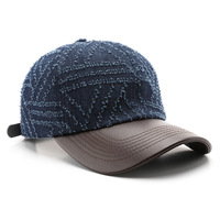 Gorra de Béisbol de Mezclilla de Color Sólido, Estilo Coreano, Unisex, para Viajes al Aire Libre, Deportes Urbanos, con Visera de Cuero, para Primavera y Otoño