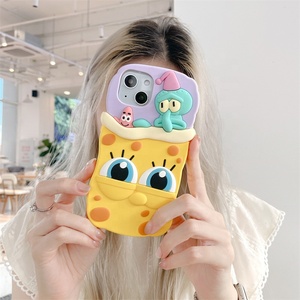Coque de protection souple en silicone mignonne et fine pour iPhone 15 Pro Max, motif dessin animé éponge adorable - Product Image 2
