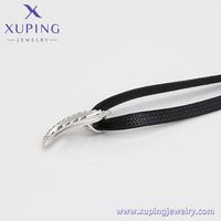 44358 xuping bijoux mode élégant feuillage collier plaqué platine synthétique CZ collier personnalisé femmes