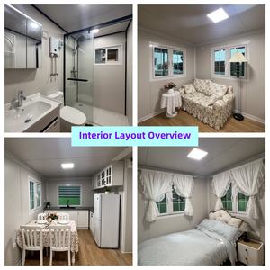 Veloce Insall completamente arredato prefabbricato 2 camere da letto 1 bagno pieghevole casa contenitore espandibile con pannello solare - Product Image 4