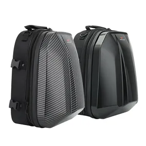 WOSAWE sac arrière de moto dur imperméable ABS sac de siège arrière sac de casque de moto sac à dos d'équipement d'équitation hors route