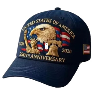 Gorra de Béisbol Bordada con el Águila del 250 Aniversario de la Independencia de EE. UU., Ajustable, Unisex, con Logotipo Personalizado, Diseño Moderno - Product Image 1
