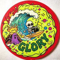 Tapis antidérapant personnalisé RS pour platine vinyle, en feutre rond, vierge pour sublimation, vente chaude
