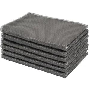 260gsm 280gsm textured diamond fish scale absorbent microfiber glass cleaning towel for car home dishes cups lens