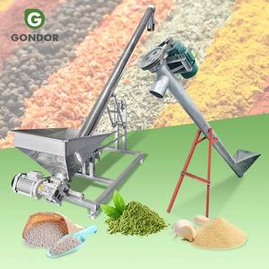 Convoyeur à vis tubulaire incliné en acier inoxydable 304 pour poudre sèche, type Hopper Auger - Product Image 1