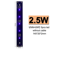 SumTang led uvc strip bar 270nm - 285nm UVC 395 - 405 UVA 2.5W 12V POB module pour stérilisateur portable avec 5pcs lumière LED