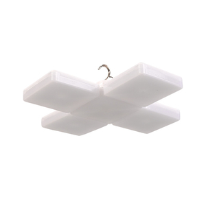 LED Ceiling Fan 5 Blades Plastic Body E27 <b>Socket</b> AC 220V Flush Mount White Modern Design DC Motor Dimmable 5-Speed Living Room - Product Image 3