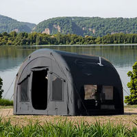 Tente gonflable anti-moustiques avec fenêtre, en Oxford, portable, quatre saisons, résistante aux UV, imperméable, installation rapide pour le camping en plein air