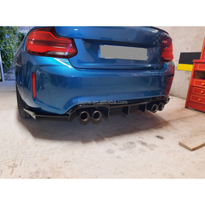ABS brillante Negro difusor trasero labio Spoiler para <span class=keywords><strong>BMW</strong></span> 2 Series F87 <span class=keywords><strong>M2</strong></span> 2016 2017 <span class=keywords><strong>2018</strong></span> + Carbon Look parachoques trasero difusor cuerpo Kits - Product Image 6