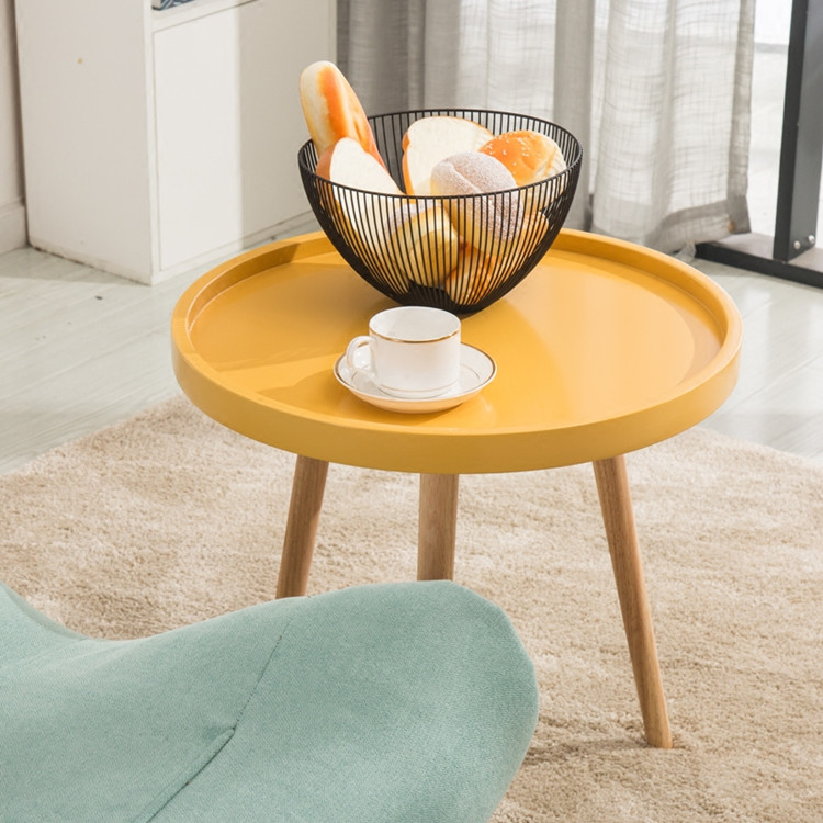 Table basse moderne jaune
