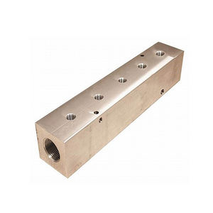 Accoppiatore rapido pneumatico sedile in alluminio con foro di montaggio base del tubo del gas distributore collettore pneumatico in alluminio collettore - Product Image 2