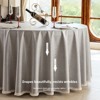 Nappe de table ronde moderne, grande, de luxe léger, personnalisable, imperméable, anti-taches d'huile, anti-brûlure, sans lavage, pour la maison