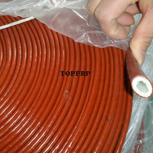 High Temperature Resistant Fiber Glass <b>Silicone</b> Rubber Fire Proof Sleeve - Product Image 5