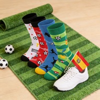 Chaussettes de sport à thème football/soccer, motif jacquard personnalisé, cadeau pour les fans de sport, chaussettes OEM ODM, petite série, vente en gros directe d'usine
