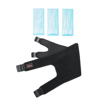Genouillère en néoprène à rotule ouverte avec sangles de compression réglables pour la protection des genoux blessés