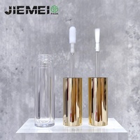 Stock JIEMEI Mini bouteille de brillant à lèvres vide de qualité supérieure ronde en PET de 2ml tube de brillant à lèvres de marque privée personnalisé petit contenant cosmétique