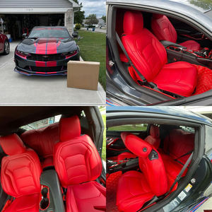 Pour Chevrolet Chevy Camaro 5ème génération 2010-15 et 6ème génération 2016-24, accessoires intérieurs de voiture, housses de siège en cuir sur mesure, ensemble complet - Product Image 3