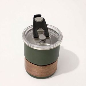 Nouvelle tasse à café en acier inoxydable de style classique avec couvercle anti-brûlure, isolation thermique 0-6 heures, portable pour camping en extérieur, avec paille intégrée - Product Image 2