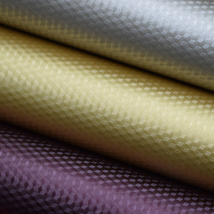 <span class=keywords><strong>Pelle</strong></span> sintetica dell'unità di elaborazione del modello del diamante dorato di effetto 3D per decorativo per le custodie di trucco - Product Image 6