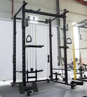 Cage de puissance multifonctionnelle rack de squat poulie lat banc à usage intensif multi presse smith machine gym squat rack