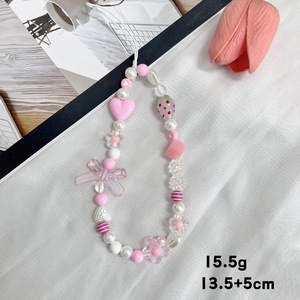 Laccetto Corto Personalizzato per Telefono con Cuore a Fragola e Fiocco, Design Fresco, Decorazione per <span class=keywords><strong>Cellulare</strong></span> - Product Image 4