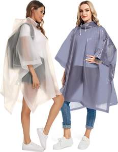 Ponchos <span class=keywords><strong>de</strong></span> <span class=keywords><strong>Lluvia</strong></span> Reutilizables para Adultos - Impermeables <span class=keywords><strong>de</strong></span> Emergencia Resistentes con Capucha y Cordón Ajustable - Product Image 3