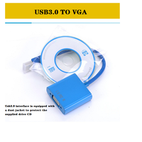 Hochgeschwindigkeits-USB-3.0-Stecker auf VGA-Buchse 1080p Multi-Monitor Video-Adapterkabel