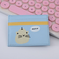Dompet Kartu Kulit PU Multi-Warna Grosir Kapasitas Besar Poliester Dompet Kartu Kartun Personalisasi Tempat Kartu Multi-Kartu