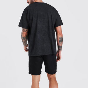 T-shirt col ras du cou de grande taille pour homme, Hip-Hop, imprimé, personnalisé, en coton solide, large, vente en gros - Product Image 3