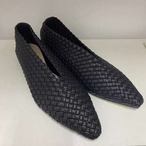 Mocasines de Mujer 100% Cuero Genuino Trenzado, Cómodos, Antideslizantes, con Punta en Pico, Tacón Bajo, Tallas Grandes, para Verano y Otoño - Product Image 4