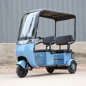 Triciclo Eléctrico de 48v 60v con Carrocería Abierta, Tres Asientos Ajustables para Uso Doméstico, Vehículo Pequeño de Pedales para Dos Personas - Product Image 4