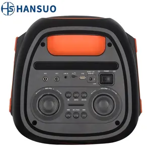 In Stock Bt Speaker Dual 6.5 Inches Dj Box Battery Speaker Home Theater Systems Audio Amplifier High Power Karaoke Speaker