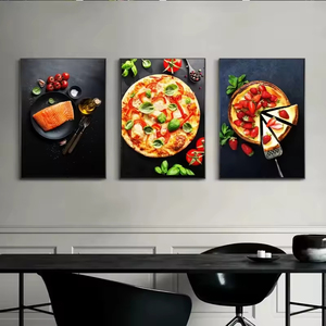 Impresión Hd arte de <span class=keywords><strong>la</strong></span> pared pintura Modular restaurante hogar pizarra clásica pintura Naturaleza muerta diseño <span class=keywords><strong>pizza</strong></span> comida Cocina - Product Image 2