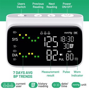 Máquina de pressão sanguínea recarregável, monitor avg <span class=keywords><strong>bp</strong></span>, máquina digital ambulatória com monitor de pressão arterial, braço superior - Product Image 3