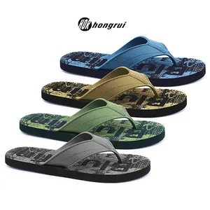 Mode Groothandel Strand Custom Logo Embossing Rubber Slippers Drukmachine Outdoor Slipper Voor Flip Flop Mannen Designer