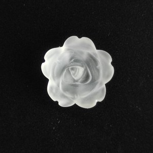 Cuarzo esmerilado hecho a mano flor Rosa F8 10mm - Product Image 1