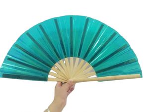 Abanico Plegable Grande de 13 Pulgadas/33 cm, Diseño de Rosas Hecho a Mano, Marco de Bambú Negro, Tela y Plástico, Regalo Perfecto para Fiestas, Abanico para Eventos - Product Image 5