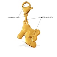 Pendentif Breloque Chaussure de Sport Vintage Certifié en Acier Inoxydable Plaqué Or 18K avec Fermoir Mousqueton pour Bijoux Unisexe DIY