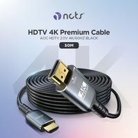 Kabel HDTV Premium 50M Ultra HD 8K 60Hz 18Gbps Dukungan Sinyal Aktif 3D HDR Kabel Male untuk Ruang Konferensi TV Proyektor Komputer