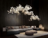 Le lustre de projet personnalisé d'éclairage de conception en laiton pour villa, hall d'entrée et escalier