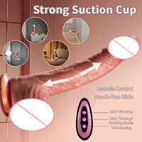 Vibrador de silicona realista de bajo precio con ventosa y 6 funciones en 1 para hombres y mujeres