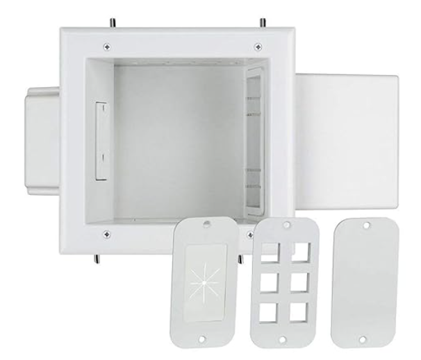 Customizable In-Wall Cable Management Box for Wall-Mounted TV Cable Concealment and Organization