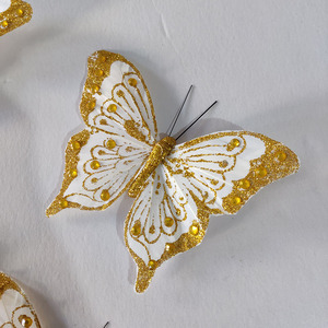 Bf18006 long lanh LÔNG BƯỚM nhân tạo bán buôn cho trang trí đám cưới trang trí Giáng sinh hoa sắp xếp - Product Image 3