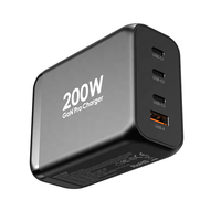 Technologie GaN 200W Type C alimentation USB C PD bloc de chargeur mural rapide Compatible pour iPhone 13 12 Pro Max pour MacBook