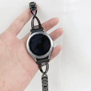 20mm 22mm pour Samsung <span class=keywords><strong>Galaxy</strong></span> Watch4 40mm 44mm montre <span class=keywords><strong>4</strong></span> classique 42mm <span class=keywords><strong>46mm</strong></span> femmes X Type diamant bracelet de montre en métal - Product Image 5