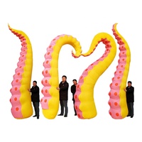 Tentacules de pieuvre gonflables géants décoratifs verts modernes de 3 m en tissu Oxford 210D, accessoire de construction avec souffleur pour mariages/événements en extérieur
