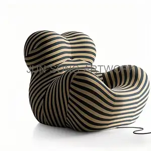 जे एस C45 लोकप्रिय डिजाइनर फर्नीचर कमरे में रहने वाले कला आराम कुर्सी प्रीमियम कपड़े कवर स्पंज अंदर एकल हाथ कुर्सी के साथ एक गेंद